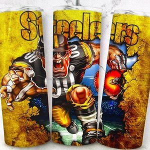 Football Pittsburgh Team 20 oz Skinny Tumbler Stainless Steel